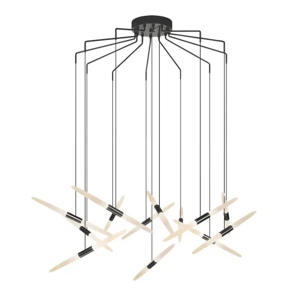 The Ballet LED Pendant delivers modern sophistication with its slim 27-inch profile and integrated LED technology. The frosted acrylic diffuser provides even, glare-free illumination while the satin black finish adds contemporary elegance.