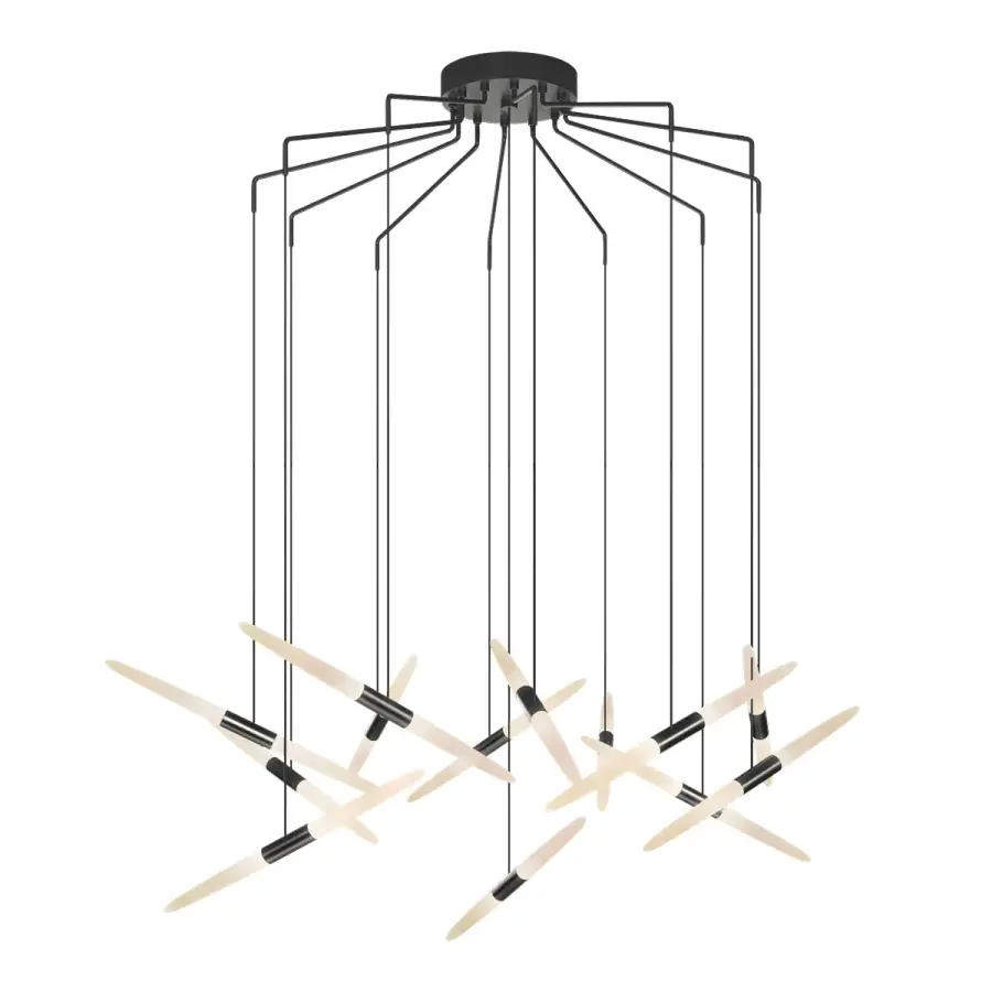 Ballet LED Pendant in Satin Black