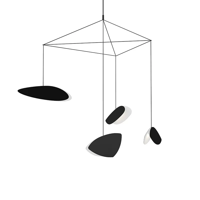 Papillons LED Pendant in Satin Black