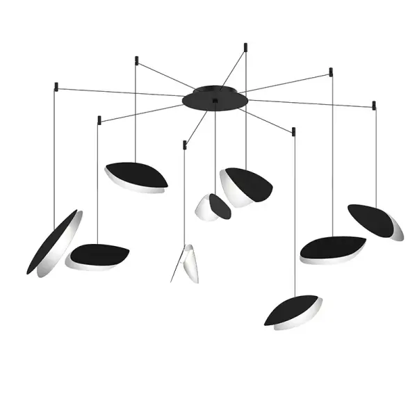 Papillons LED Pendant in Satin Black