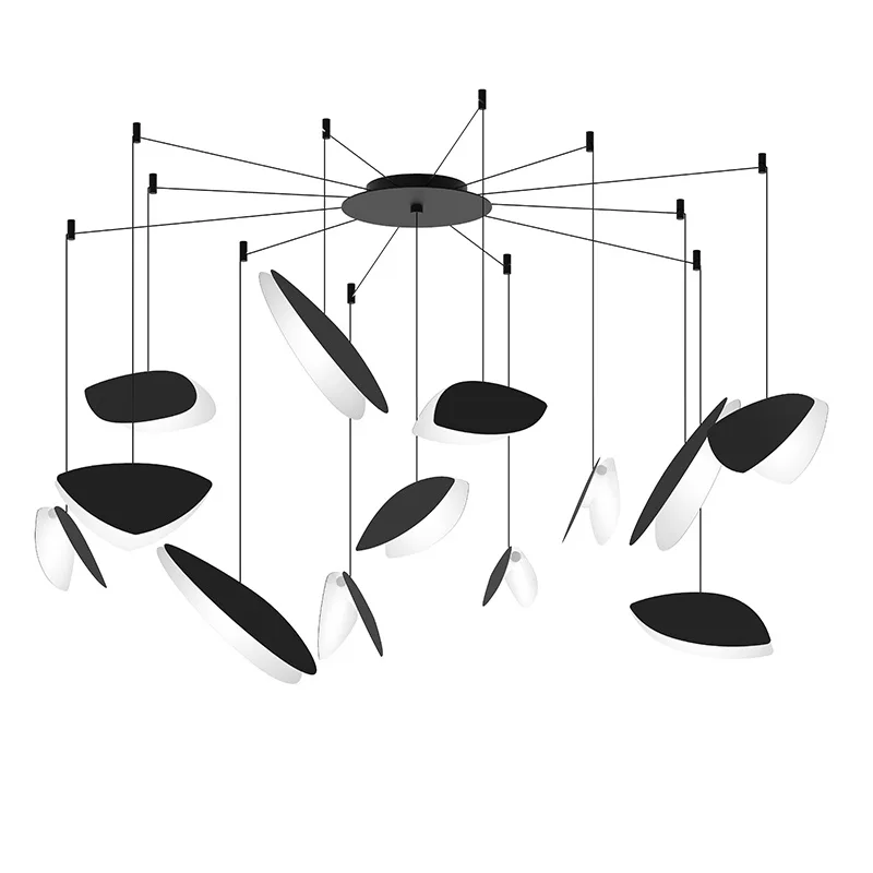 Papillons LED Pendant in Satin Black