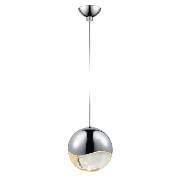 The Grapes LED Pendant combines sculptural glass design with integrated LED efficiency. Its compact 3.75" globe makes it ideal for multiples over islands or as accent lighting in smaller spaces.