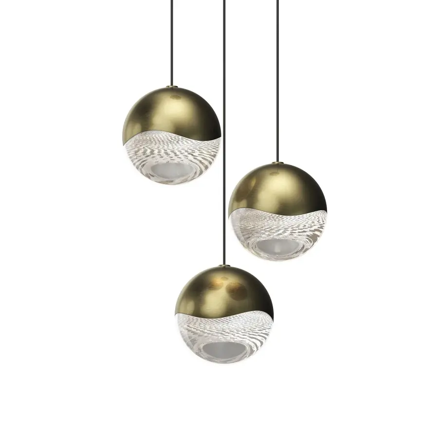 Grapes LED Pendant in Brass