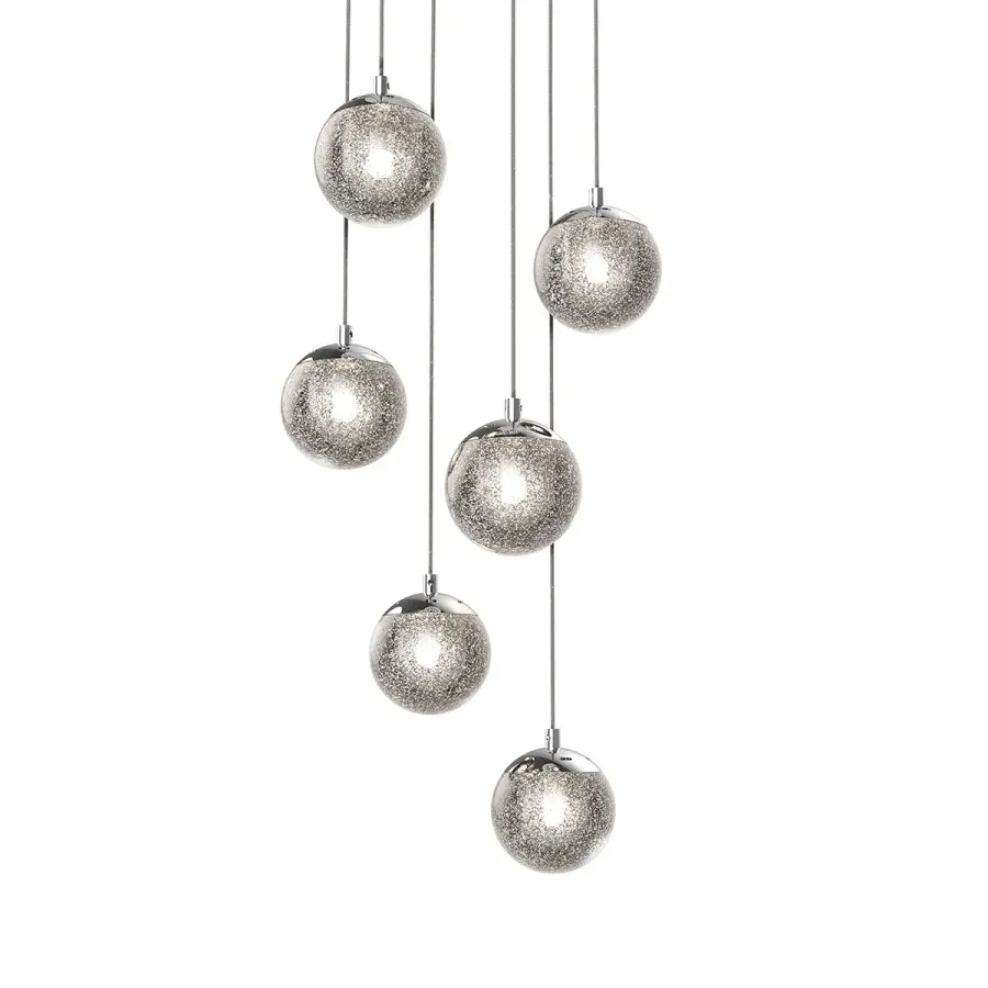 Champagne Bubbles LED Pendant in Polished Chrome