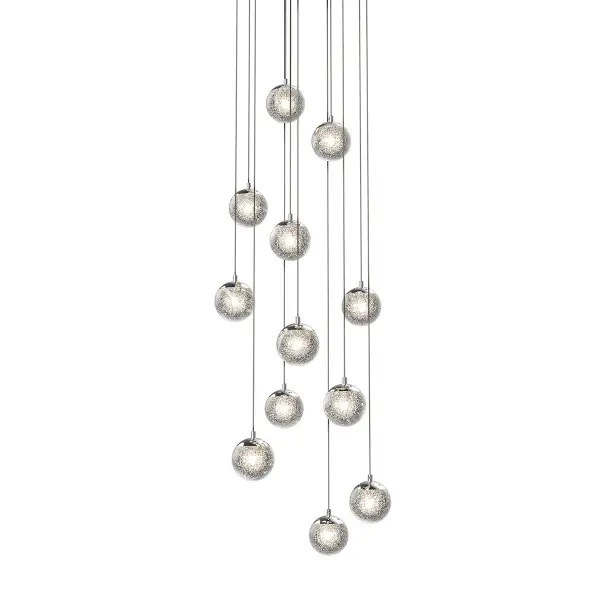 Champagne Bubbles 12-Light LED Pendant in Polished Chrome
