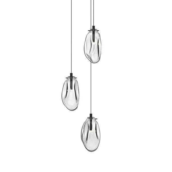 Liquid LED Pendant in Satin Black