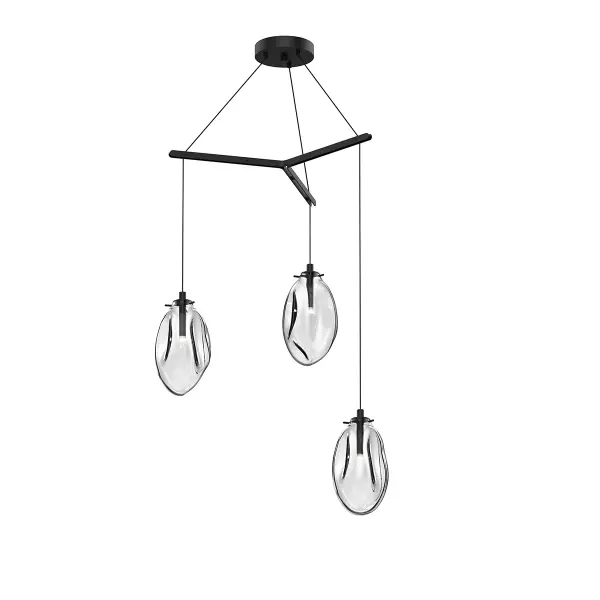 Liquid LED Pendant in Satin Black