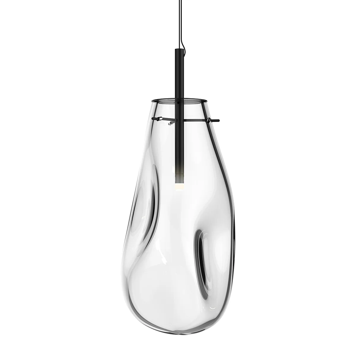 Liquid LED Pendant in Satin Black