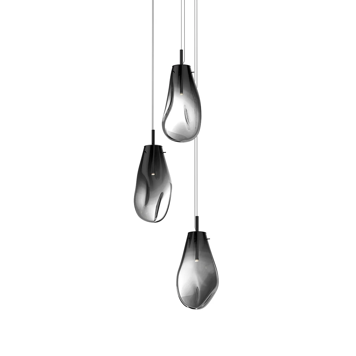 Liquid LED Pendant in Satin Black