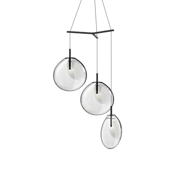 Cantina LED Pendant in Satin Black