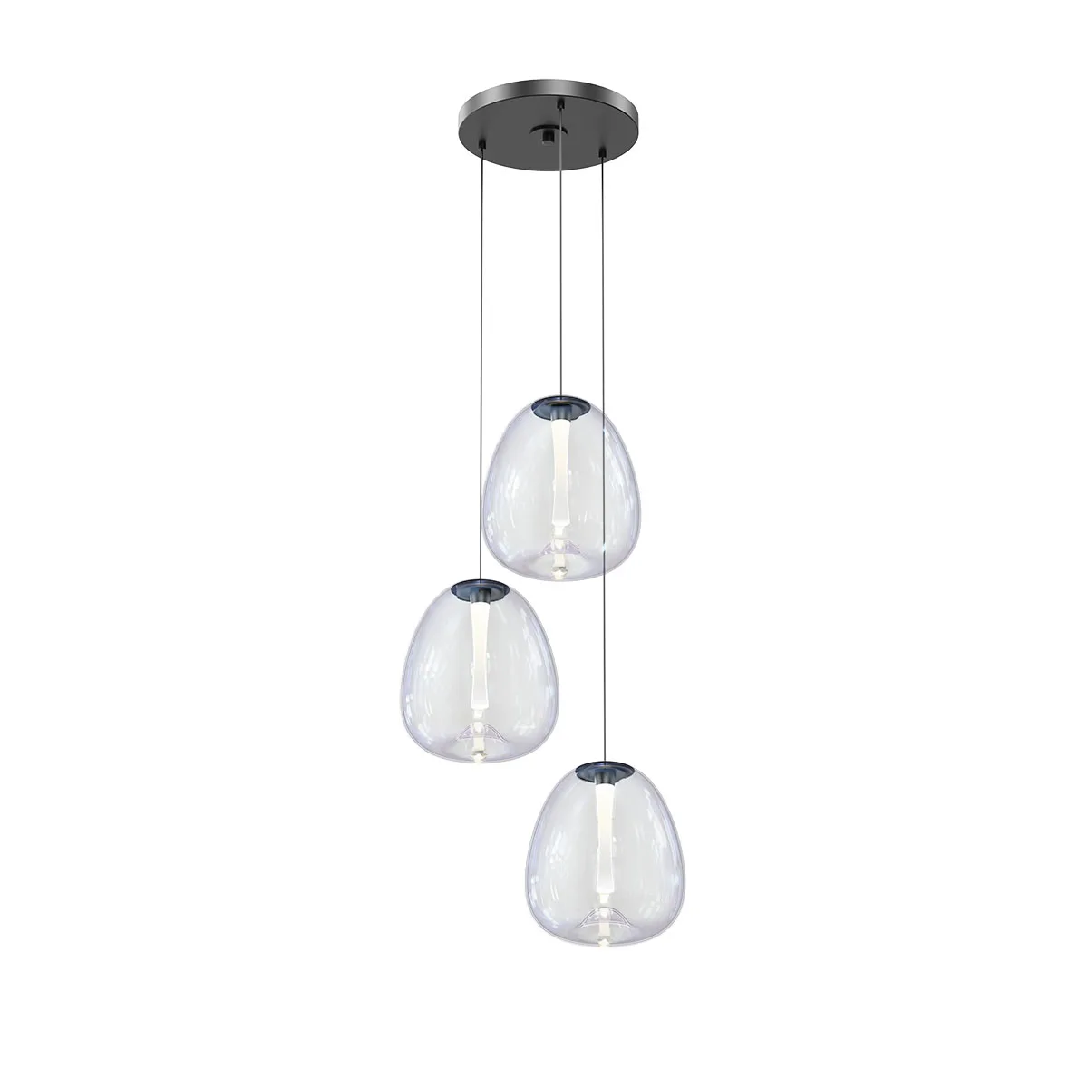 Mela LED Pendant in Satin Black