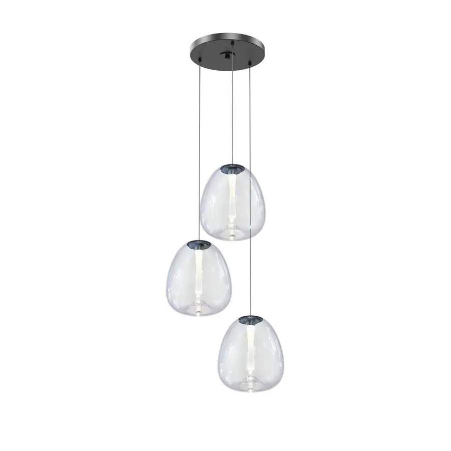 Mela LED Pendant in Satin Black
