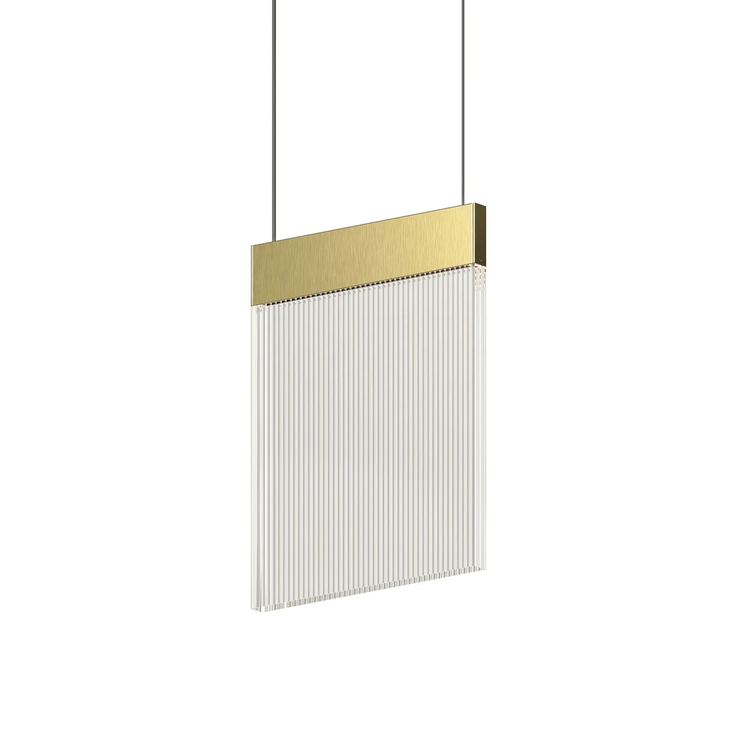 V Panels LED Mini Pendant in Brass