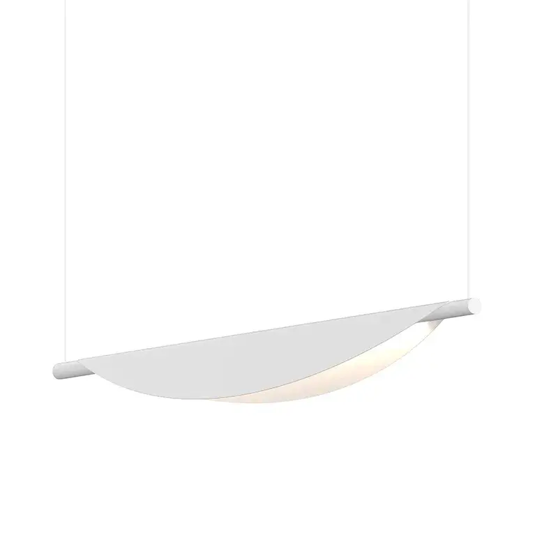 Tela LED Linear Pendant in Satin White