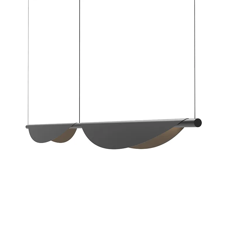 Tela LED Linear Pendant in Satin Black