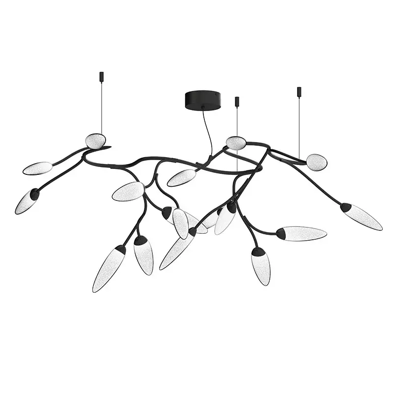 Vines LED Semi-Flush Mount in Satin Black