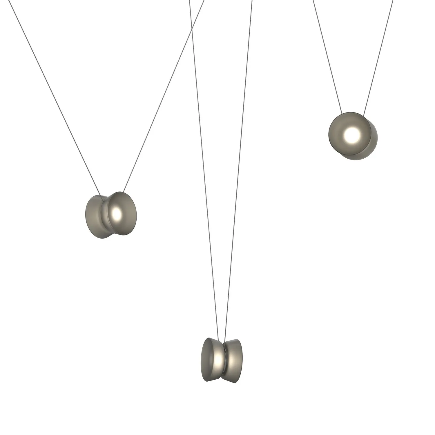 Yo LED Linear Chandelier in Natural Anodized with Smoke Shade