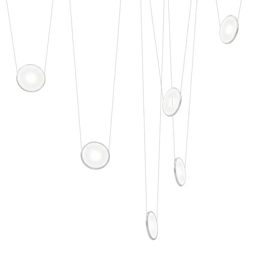 Yo LED Linear Chandelier in Natural Anodized