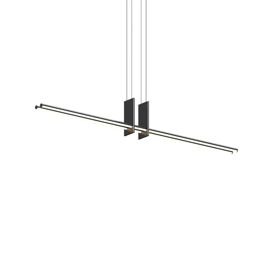 Fino Duo LED Linear Pendant in Satin Black