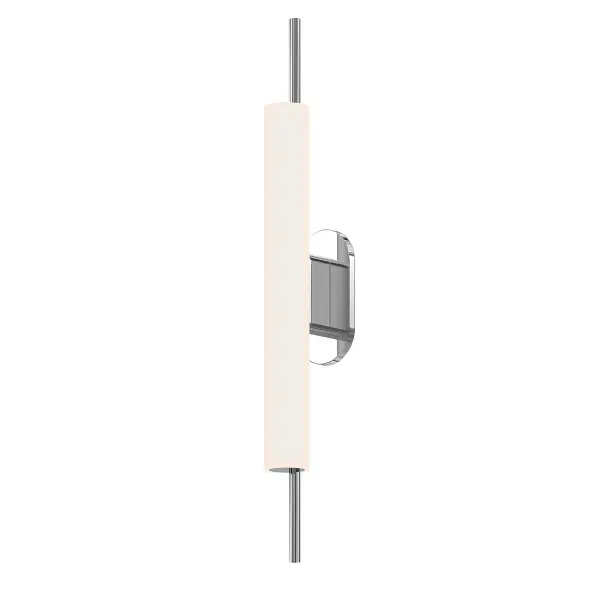 The Piccolo Encore delivers efficient LED lighting in a slim, modern profile. Its polished chrome finish and etched glass create soft, even illumination perfect for contemporary bathrooms and hallways. ADA-compliant and damp-rated for versatile placement.