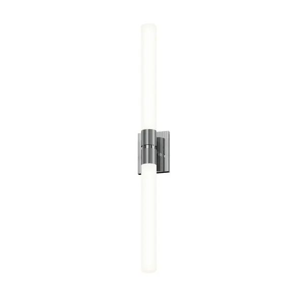 The Scepter LED Bath Bar delivers exceptional illumination with 3414 delivered lumens in a slim 4.5-inch profile. Its 36-inch vertical design and ADA-compliant construction make it ideal for modern bathrooms requiring bright, even lighting.