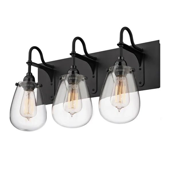 Chelsea Three Light Bath Bar in Satin Black