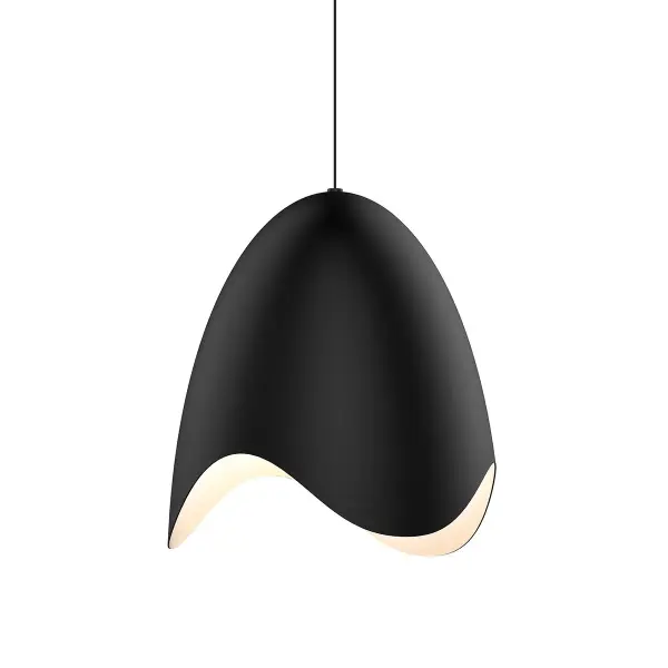 The Waveforms Bell LED Pendant combines modern aesthetics with energy-efficient LED technology. Its distinctive bell-shaped shade features organic wave-inspired details that create visual interest and beautiful light diffusion.