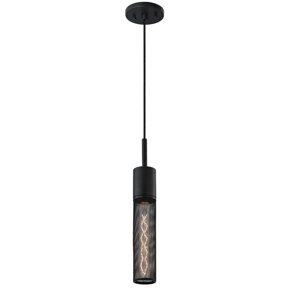 Urban Edge One Light Pendant in Textured Black