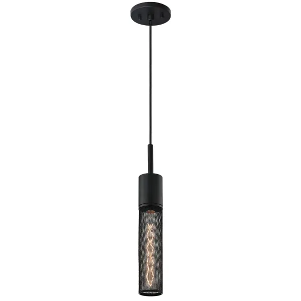 Urban Edge One Light Pendant in Textured Black
