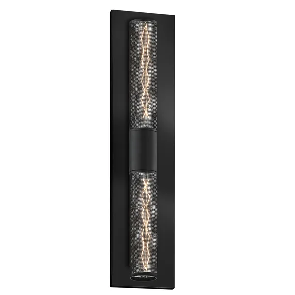 Urban Edge Two Light Wall Sconce in Textured Black