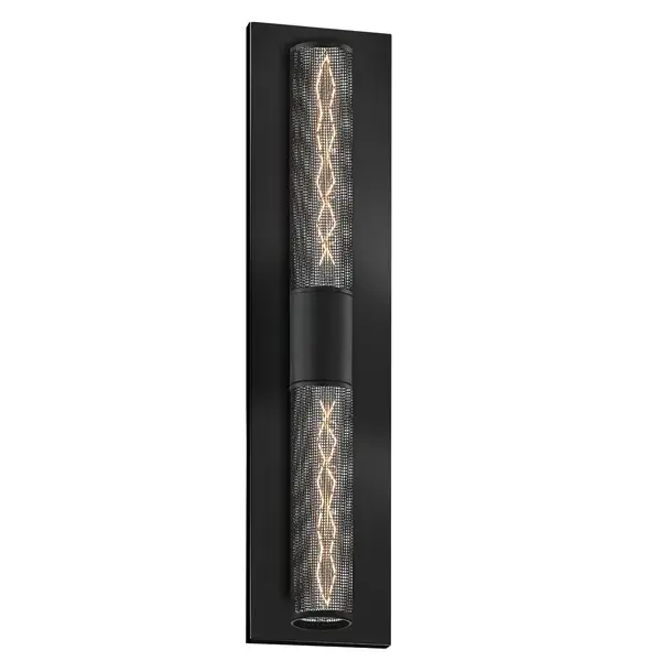 Urban Edge Two Light Wall Sconce in Textured Black