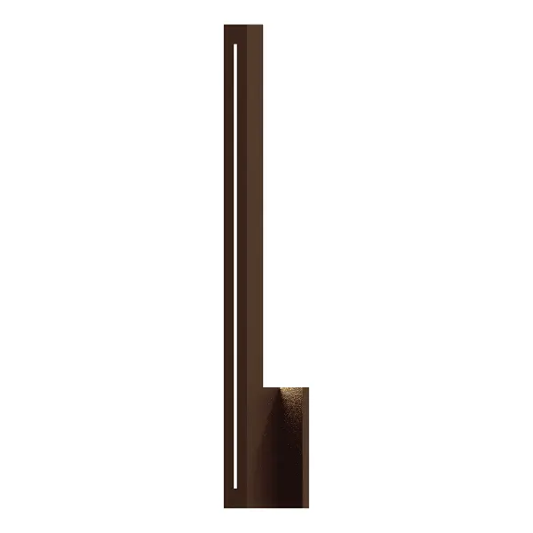 The Stripe LED Wall Sconce delivers modern minimalism with a slim 1.5-inch profile and integrated LED technology. Its textured bronze finish and wet-rated certification make it ideal for bathrooms and outdoor-adjacent spaces.