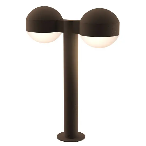 The REALS LED Double Bollard combines contemporary design with energy-efficient LED technology. Its polished nickel finish adds a refined touch to outdoor spaces while providing dual-direction illumination for pathways and landscapes.