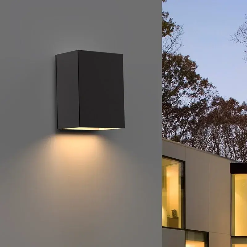 Box LED Sconce in Polished Nickel