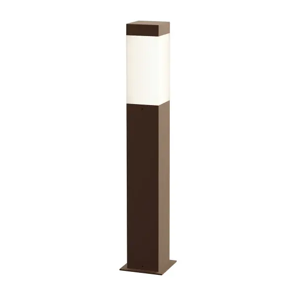 This compact 22-inch bollard delivers efficient LED lighting in a contemporary square profile. The textured bronze finish and durable aluminum construction make it ideal for pathway illumination and landscape accents.