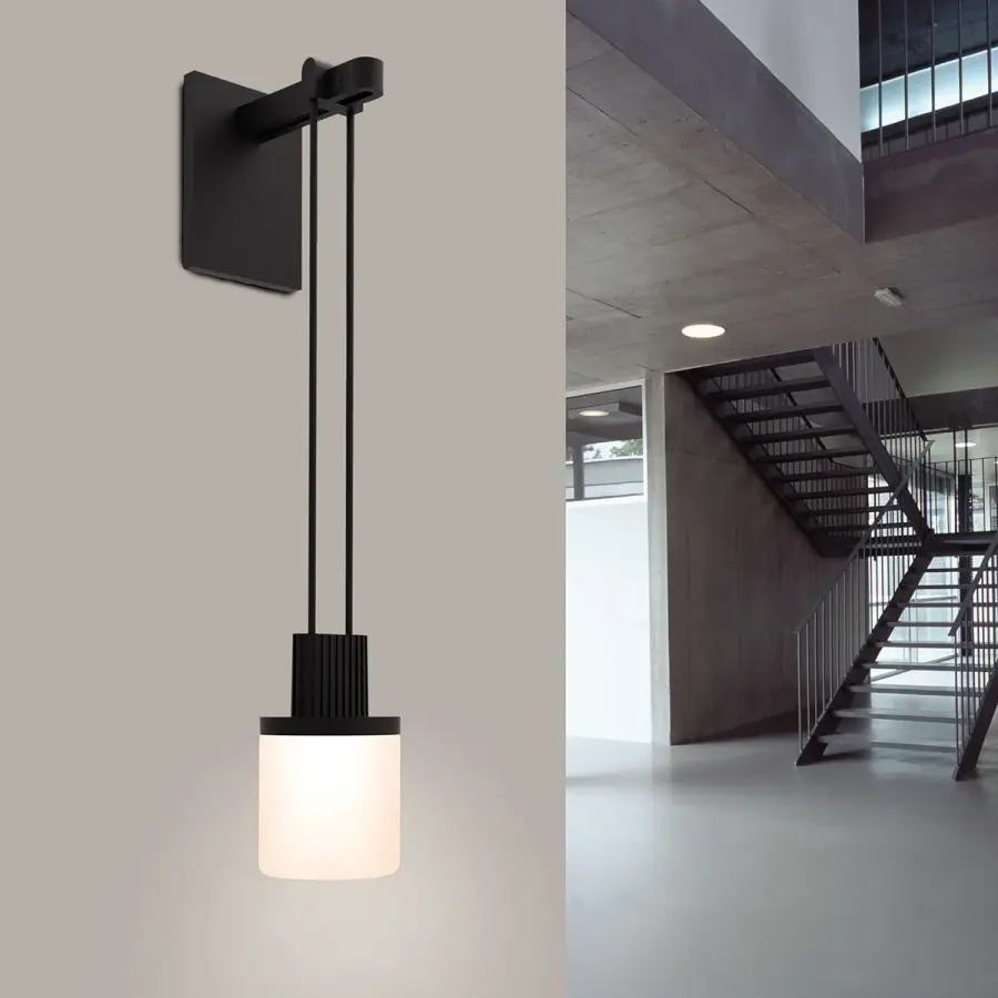 Suspenders Mini Single Sconce with Drum Shade