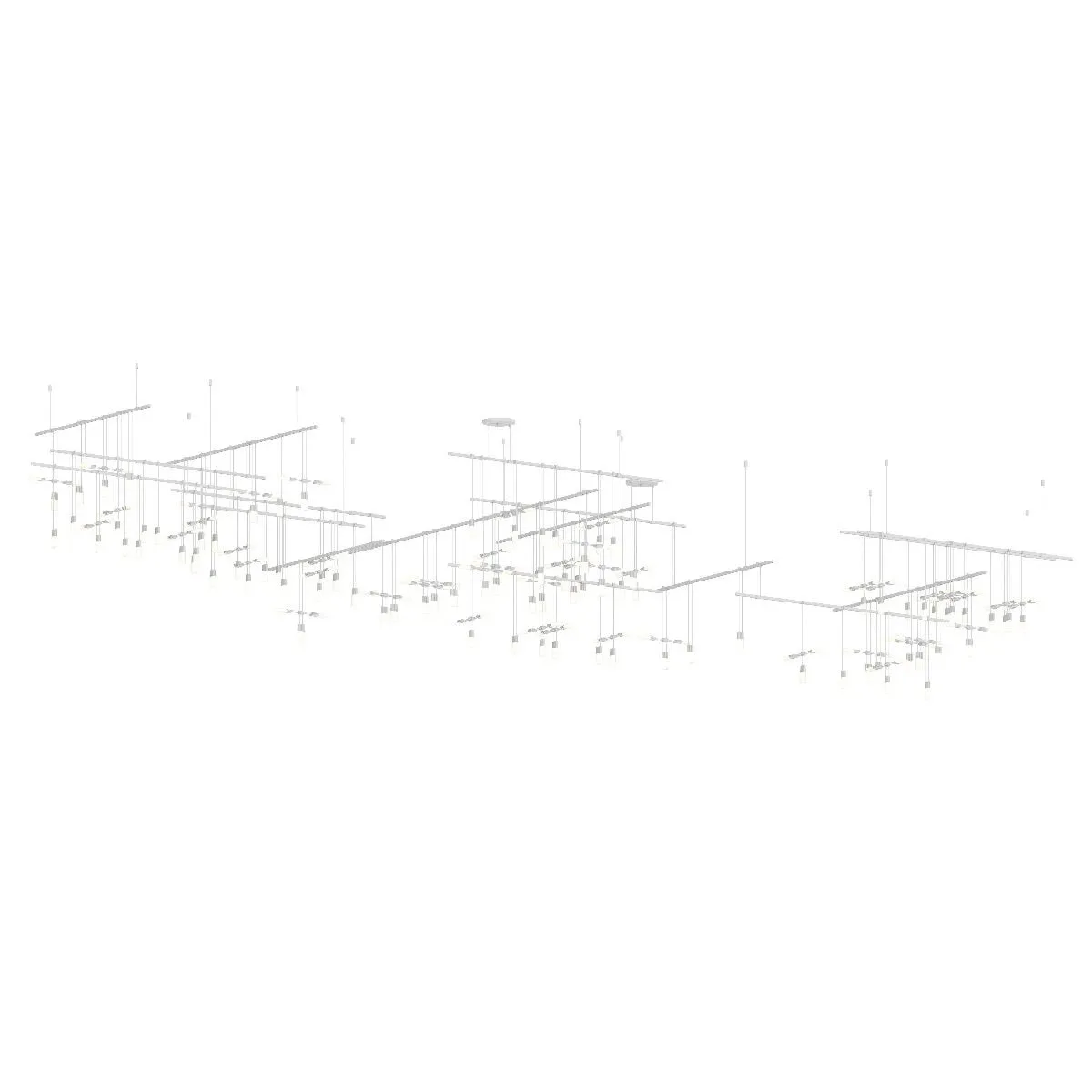 Suspenders 4-Tier Gallery Matrix with Etched Chiclet Luminaire