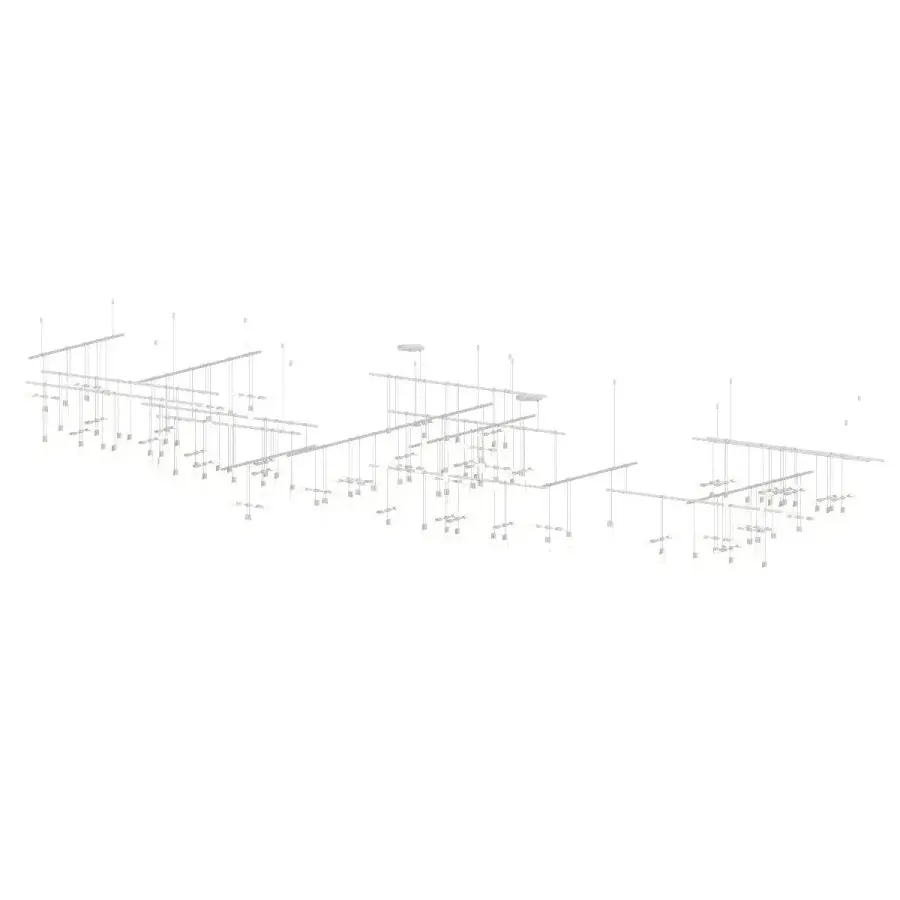 Suspenders 4-Tier Gallery Matrix with Etched Chiclet Luminaire