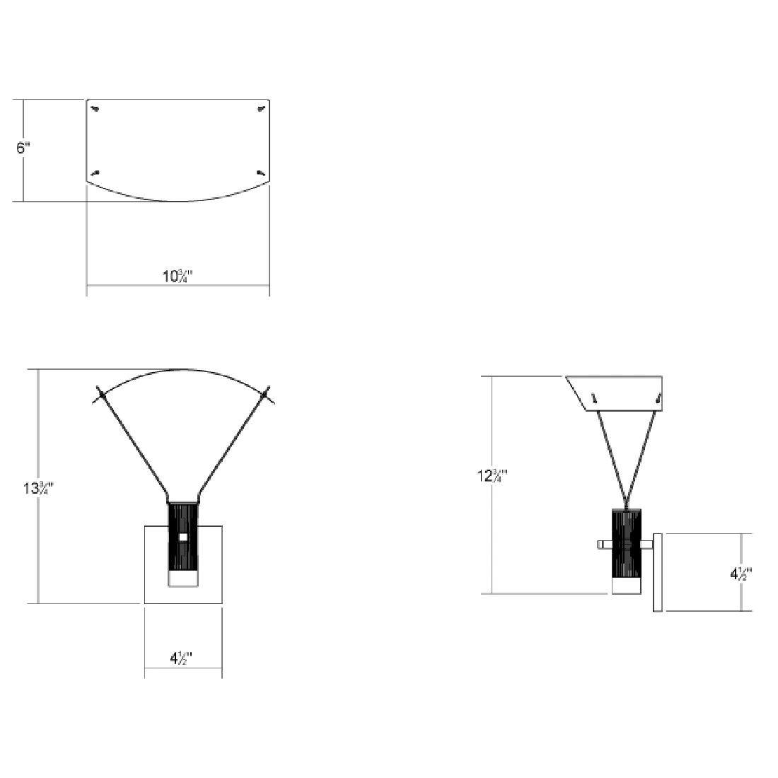 Suspenders Standard Single Sconce with Duplex Cylinders