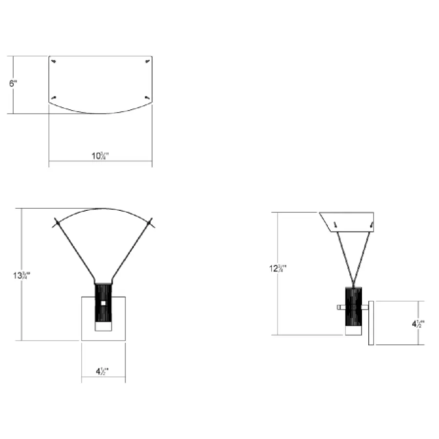 Suspenders Standard Single Sconce with Duplex Cylinders