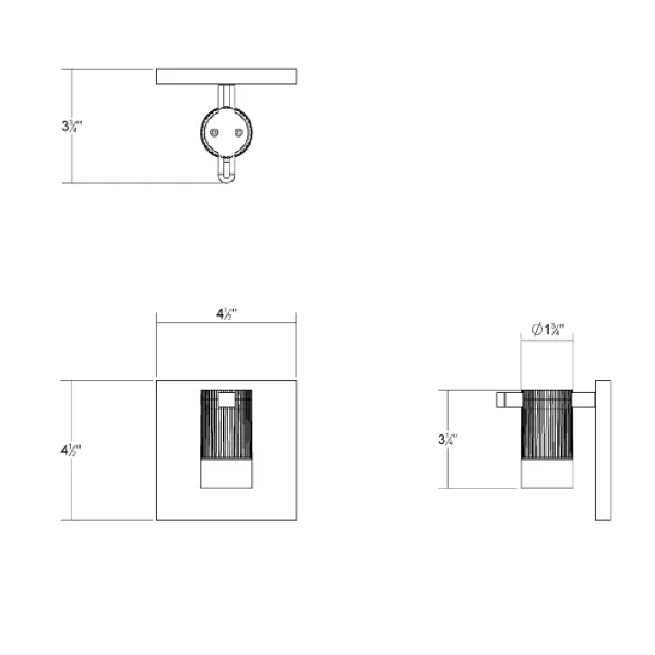 The Suspenders Standard Single Sconce delivers precise, directional illumination through its bar-mounted cylinder design with snoot flood lens. Perfect for task lighting and accent applications in modern spaces.