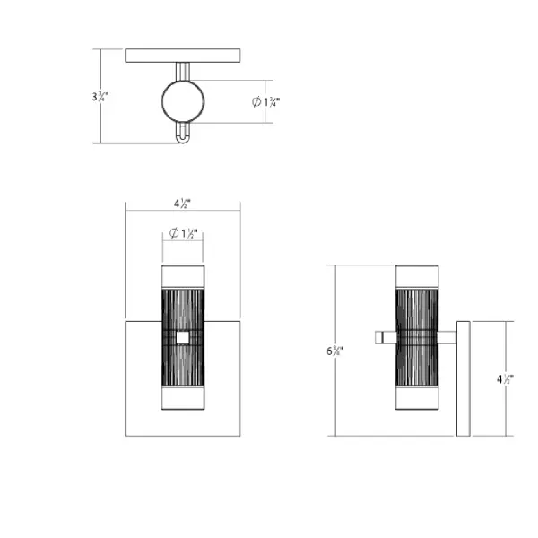 The Suspenders Single Sconce delivers focused, high-quality illumination through its duplex cylinder design with glass drum diffusers. Perfect for modern spaces requiring functional yet refined lighting.