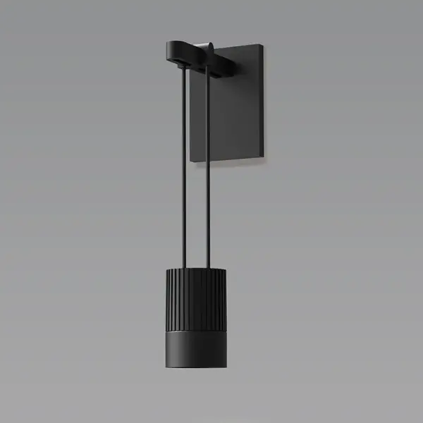The Suspenders Mini Sconce combines contemporary design with functional flexibility. Its suspended cylinder with snoot flood lens provides precise, focused illumination ideal for task lighting or accent applications.