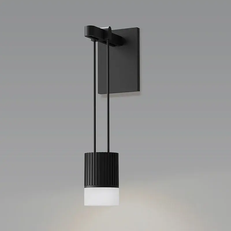 Suspenders Mini Single Sconce with Glass Drum Diffuser