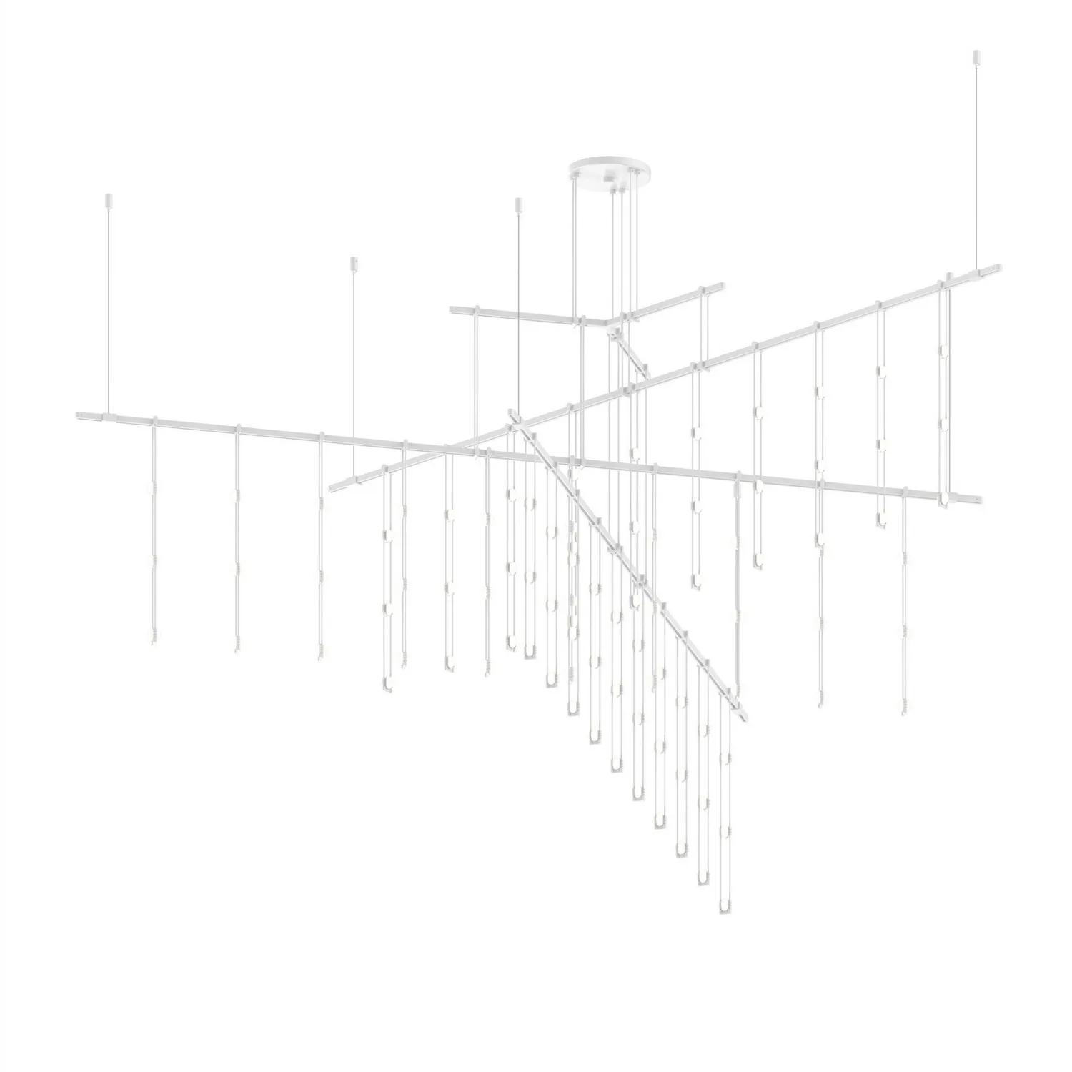 Suspenders Tri-Bar Crystal Ladder Chandelier