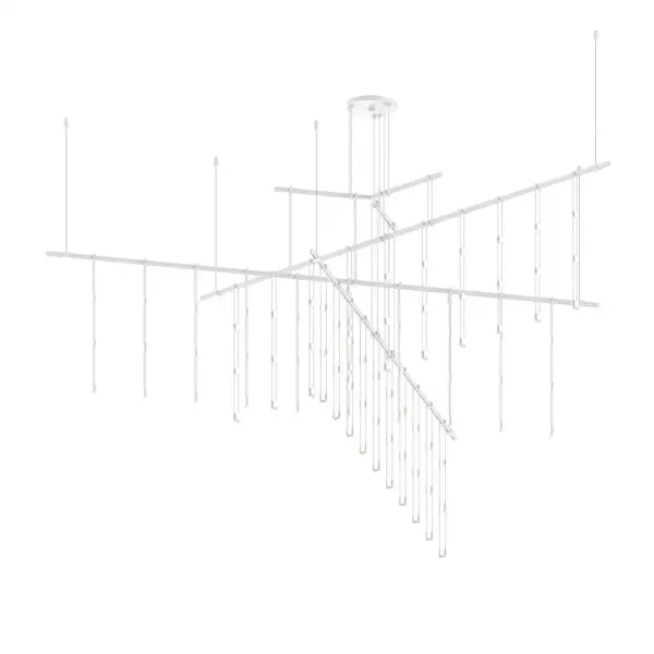 Suspenders Tri-Bar Crystal Ladder Chandelier