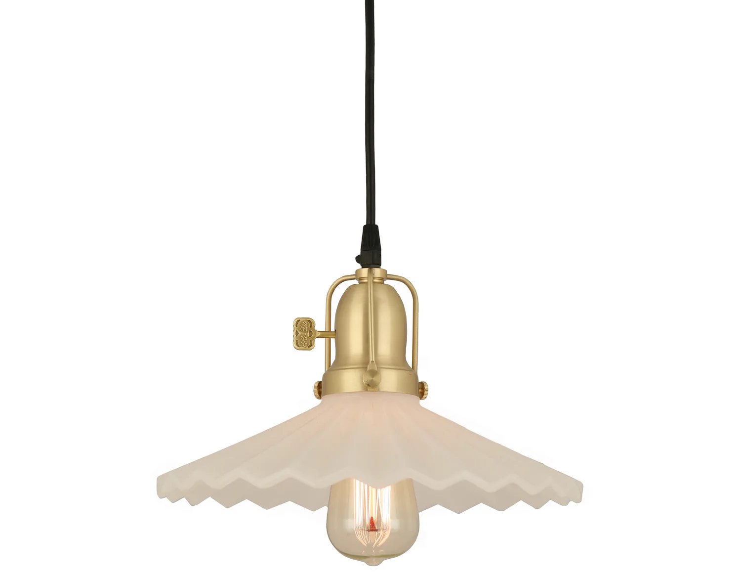 Stanton One Light Pendant in Natural Brass