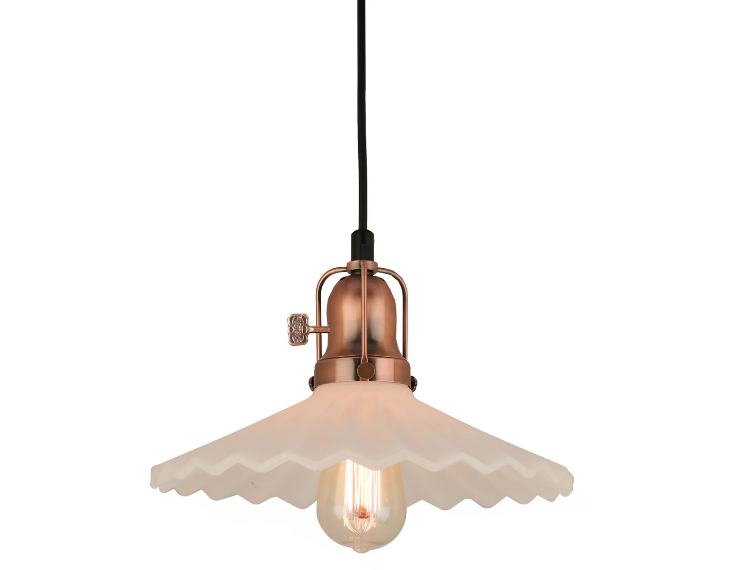 Stanton One Light Pendant in Weathered Copper