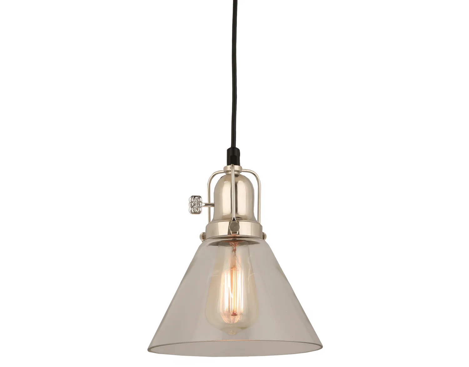 Addison One Light Pendant in Polished Nickel