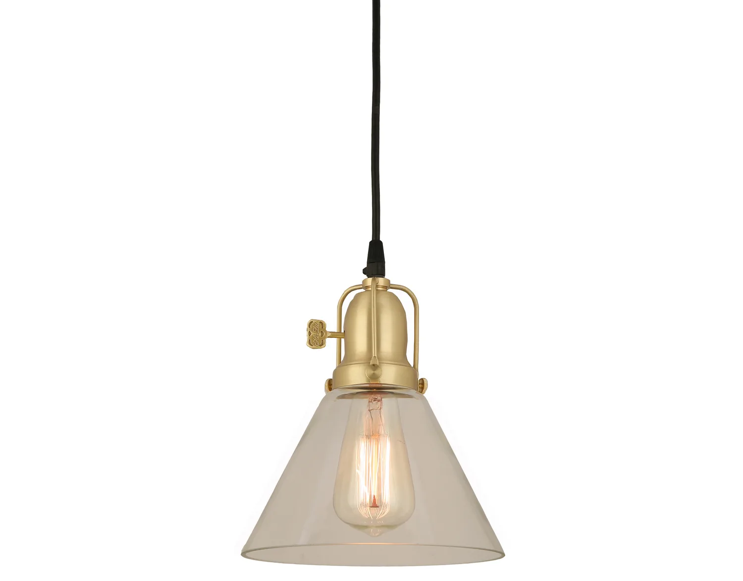 Addison One Light Pendant in Natural Brass